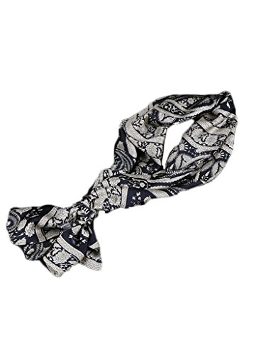 TWINKLE.H Women's Fashion Printing Occupation Double Satin Surface Scarves