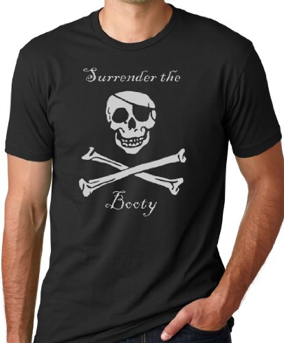Surrender The Booty Funny Pirate T-shirt