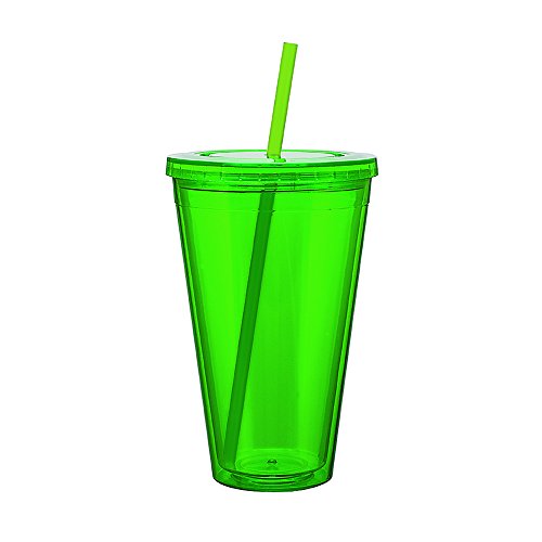 Eco To Go Cold Drink Tumbler - Double Wall -24oz. Capacity - Apple
