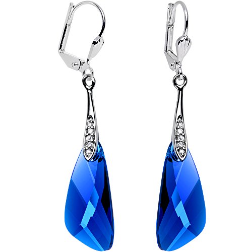 Body Candy Handcrafted Silver Plated Crystal Inspire Dangle Earrings Created with Swarovski Crystals