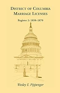 District of Columbia Marriage Licenses, Register 2