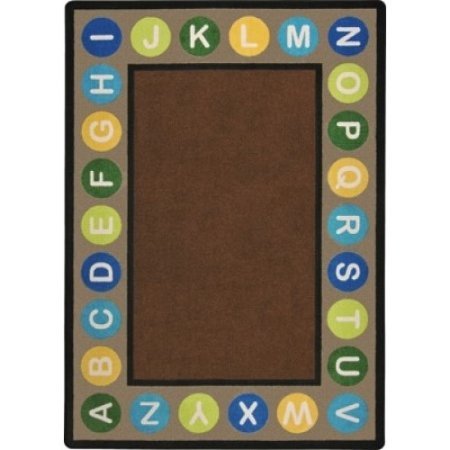

Joy Carpets 1786GG-02 Alphabet Spots Rug 10 ft. 9 in. x 13 ft. 2 in. Oval - Earthtone