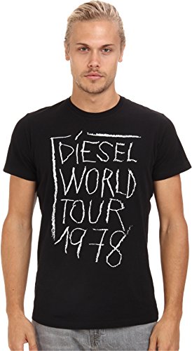 diesel mens t-barn t-shirt black t-shirt lg
