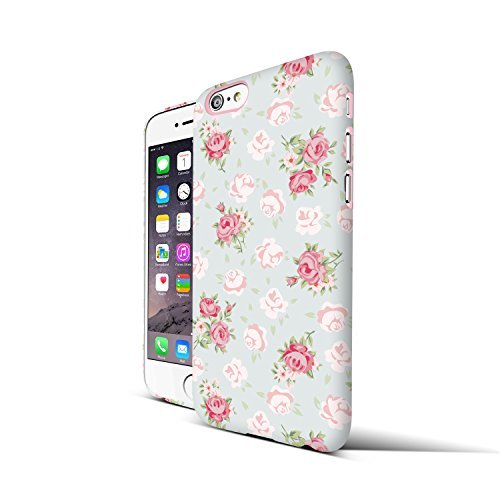 iPhone 6 Floral Case for Girl, Akna Retro Floral Series**[3D Pattern]**[Slim Cover]**[Semi-soft Rubber Oil Coating]**[Vintage Flower Pattern]Back Case for iPhone 6 - 4.7