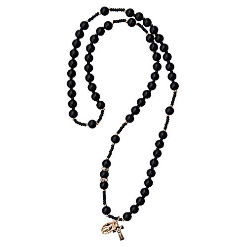 Algopix Similar Product 5 - Rosary Necklace Black Onyx 6mm Necklace