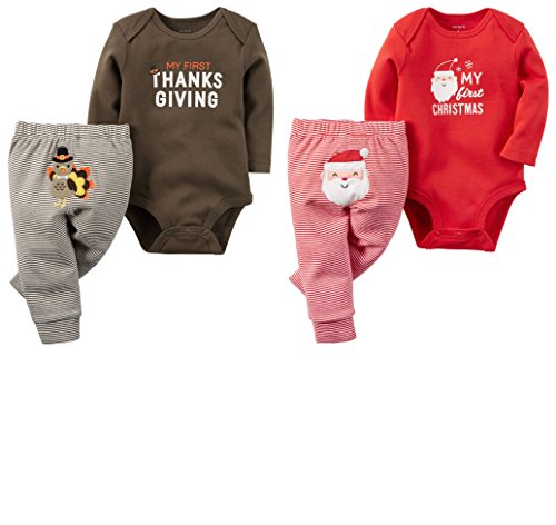 Carter's Baby 2 Pack My First Christmas and Thanksgiving Set Unisex (9 months)