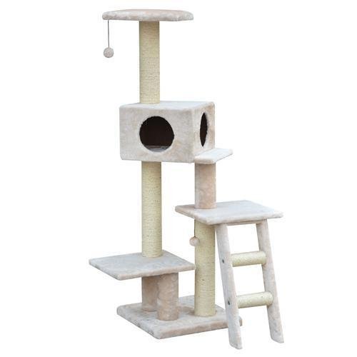 

Sivart Vault PP1575 Modern Fleece Collection - NEAT - Multi-Level Fleece and Sisal w/ Teaser and Hideout Condo for Cat