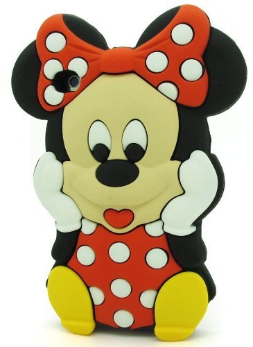 LliVEER Red Iphone 5C Disney 3D Cartoon Minnie Mouse Silicone Soft Rubber Case Skin Protective Cover for Apple Iphone 5C
