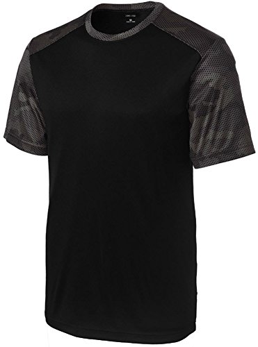 Men's CamoHex Moisture Wicking Athletic Training T-Shirts. XS-4XL