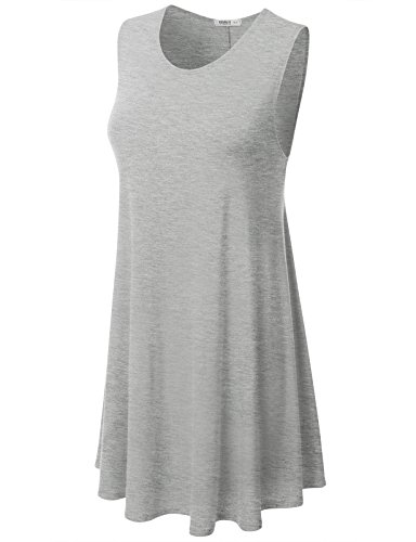 

J.TOMSON Womens Classy Drapey Flared Loose Fit Sleeveless Tank Dress