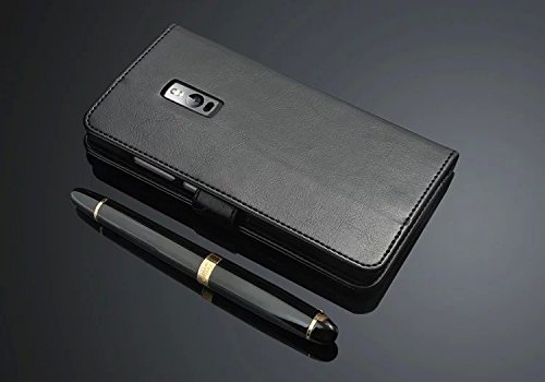 Excelsior Premium Leather Wallet Flip Cover Case For OnePlus 2/OnePlus Two - Black