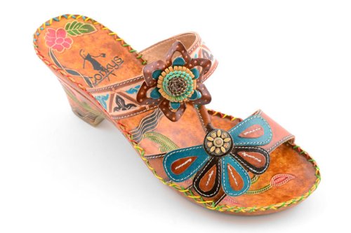 Corkys Elite Jamaica Sandals Womens Leather Shoe - Blue - 6 7 8 9 10 11 US