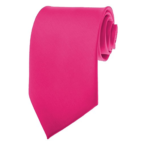 Algopix Similar Product 16 - Fuchsia Necktie SOLID Mens Neck Tie