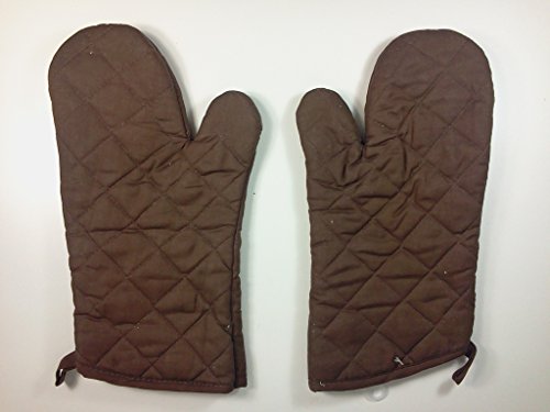 Algopix Similar Product 6 - Home Store Cotton Oven Mitts (2, brown)