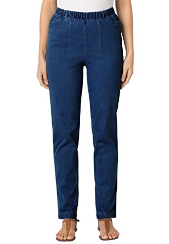 Women's Plus Size Petite Fineline Straight Leg Jean