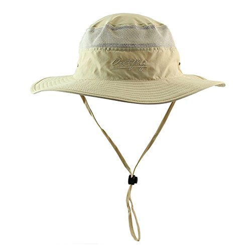 MOX Outdoor Fishing Hat Versatile UPF Beach Round Brim Hat with Chin Strap