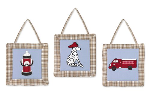 Sweet Jojo Designs Fire Truck Wall Hanging - Frankie's Firetruck