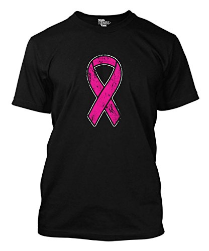Distressed Pink Ribbon - Breast Cancer Awareness Men's T-shirt