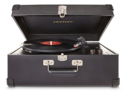 Crosley Keepsake - Tocadiscos estilo maletín de lujo con 3 velocidades (con enchufe Reino Unido, puerto USB y altavoces estéreos...