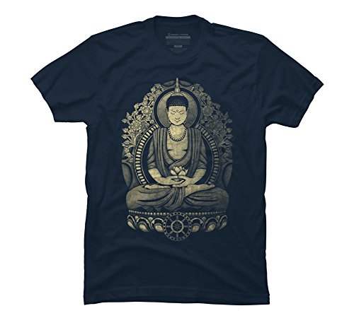 Gautama Buddha Weathered Halftone Men's Graphic T Shirt - Design By Humans