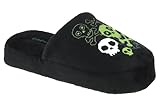 Capelli New York Scuff With Dizzy Skulls Glow In The Dark Printing Boys Indoor Slipper