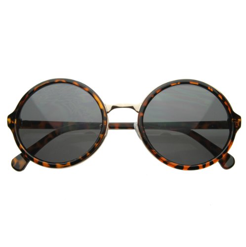 zeroUV - Vintage Inspired Classic Round Circle Sunglasses w/ Metal Bridge