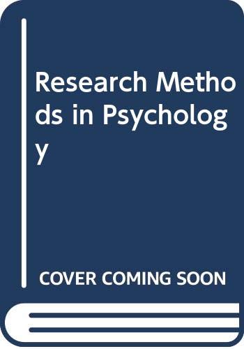 Research methods in psychology by David G Elmes