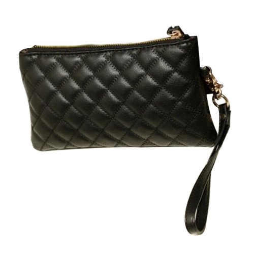 niceeshop(TM) Vintage Women PU Leather Wristlet Wallet Diamond Embossed Clutches Purse With Lock