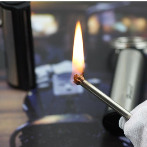 

New Permanent Match Striker Lighters w Key Chain Silver