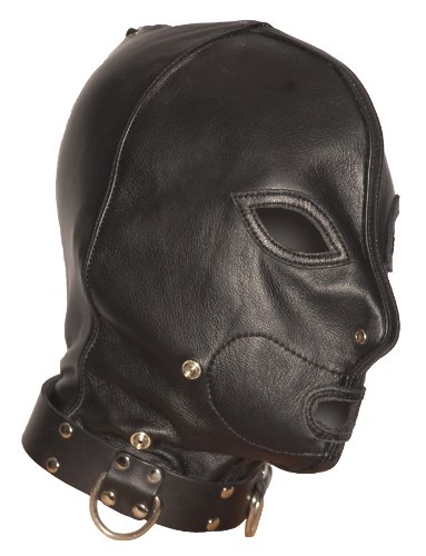 Algopix Similar Product 7 - Strict Leather Hood with Zipper Mouth