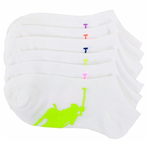 Polo Ralph Lauren Women's 6-Pairs Big Pony Ankle Socks Sz: 9-11 Fits 4-10.5