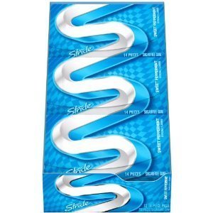 Stride Gum sugar free Peppermint 14pc (Pack of 12)