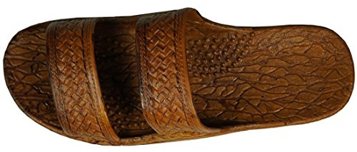 

Brown Rubber Slide Sandal Slipper, Comfortable Slip On, Hawaii Unisex Pali Sandals