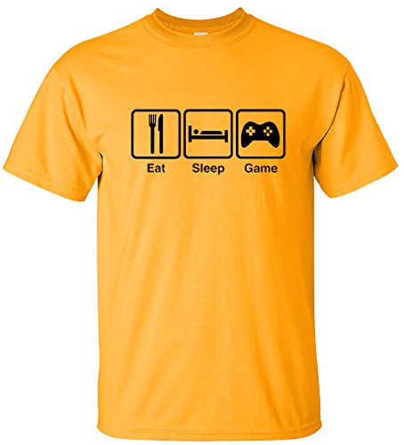 EatSleepTee Men's Eat Sleep Game T-Shirt Gamer Gaming Tee
