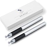 The Friendly Swede　≪ディスクスタイラスペン　２本組≫ 【交換用ペン先４個＋クリーニングクロス１枚＋取扱説明書付】　[シルバー]