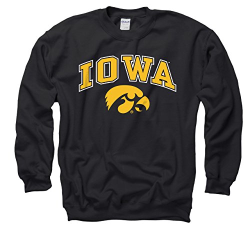 Iowa Hawkeyes Arch with Logo Crewneck Sweatshirt