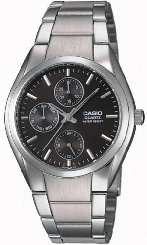 casio mtp-1191a-1a 卡西欧三眼指针男表