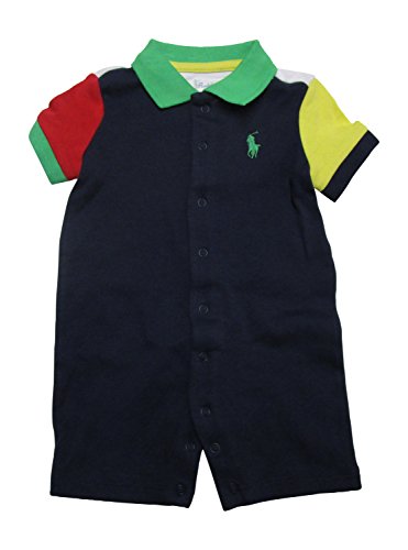 Ralph Lauren Baby Boys' Colorblock Bodysuit Shortalls 1 Piece