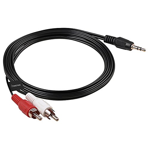 

eforCity 349577 3.5mm to RCA AUX CABLE CORD Compatible with iPhone 4, iPhone 4S, AT