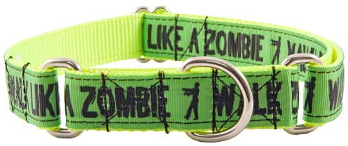 

Country Brook Design® Green Walk Like A Zombie Ribbon Martingale Collar