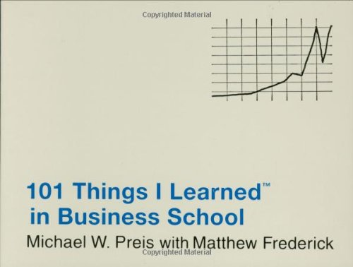 101 Things I Learned in Business School by Michael W. Preis