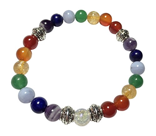 Chakras of Grace: Symphony of Gemstones Stretch Bracelet