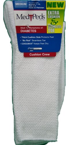 MediPeds Cushion Crew Socks
