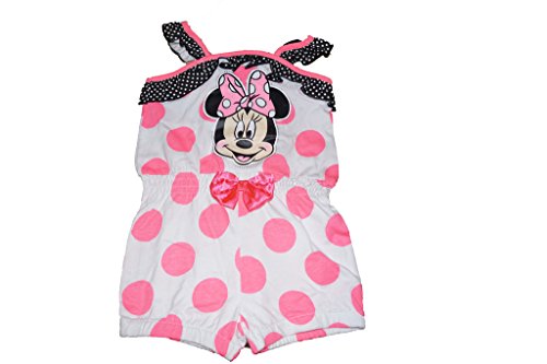 Disney Minnie Mouse Big Face Polka Dots Romper