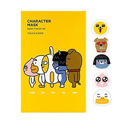 [The Face Shop x KAKAO Friends] KAKAO Character Mask (#Friends Set (5 types-5 sheets))