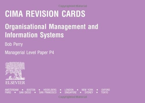CIMA Revision Cards: Organisational Management and Information Systems by Bob Perry