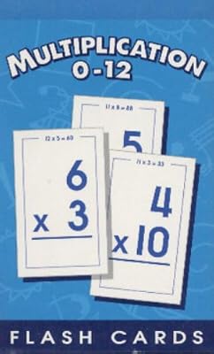 Multiplication 0-12 Flash Cards