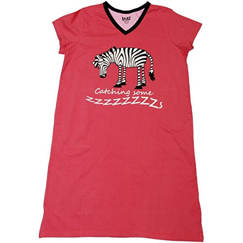 Lazy One Catching Some ZZZ's Zebra Nightshirt (Red)