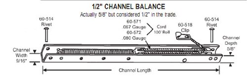 

Window Channel Balance, Non-Tilt, Stamped 4150 or 41E - 42"