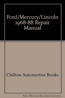 Chilton Book Company repair manual: All U.S. and Canadian models of Ford Country Sedan, Country Squire, Crown Victoria, Custom, Custom 500, Galaxie ... Lincoln Continental (through 1981), Town Car